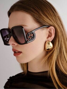 Gucci Tortoise Oversized Sunglasses GG1326S 007